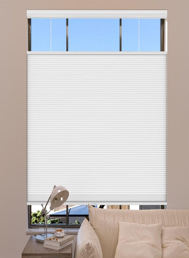 MYshade Top Down Bottom Up Shade Cordless Cellular Shades Blackout Blinds for Indoor Windows Room Darkening Window Blinds & Shades Easy to Install 34" W X 72" H (White) - Image 1